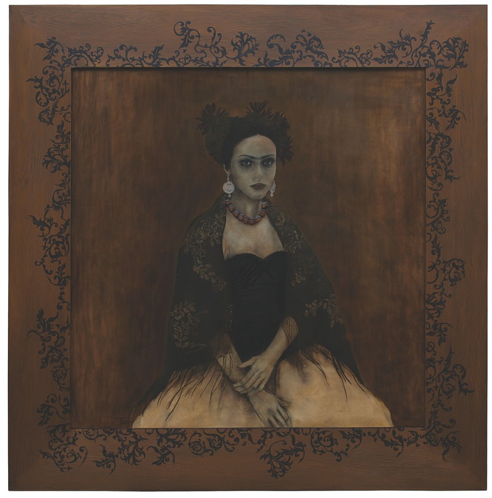 Raven, pictura 130 x 130 cm, artist Barbara Hangan