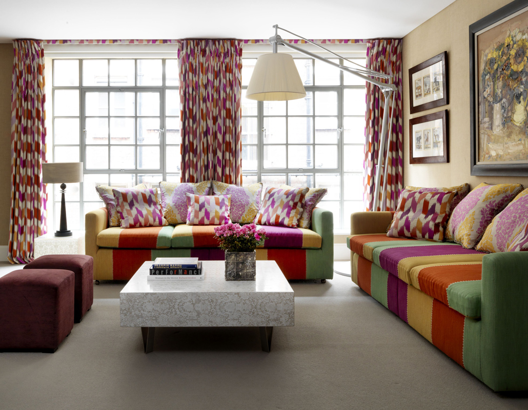 Apartament 3 - Drawing room, designer Kit Kemp, interior de la The Soho Hotel